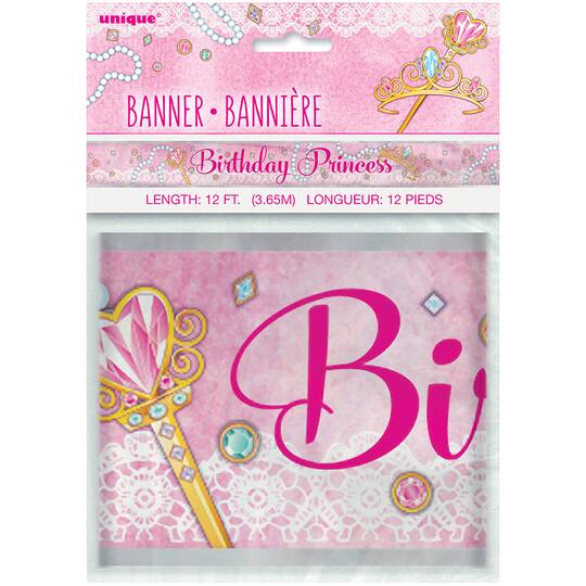 jeweled pink princess party banner princess party decorations